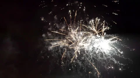 Fireworks Light up the Sky With Dazzling Display Stock Footage 67425361