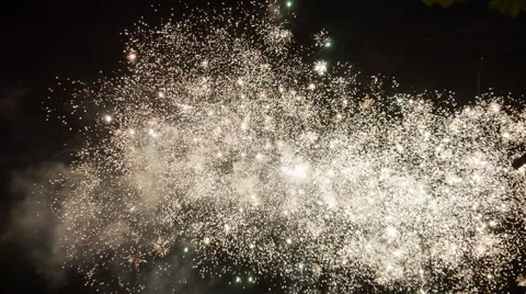 Fireworks Light up the Sky With Dazzling Display Stock Footage 67425889