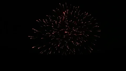Fireworks light up the sky with dazzling display  - Vibrant color effect Stock Footage 76696480