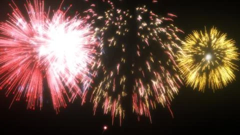 Fireworks light up the sky with dazzling display 3d illustration 스톡 일러스트