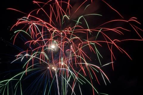 Fireworks light up the sky with dazzling display Stock Photos