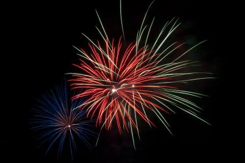 Fireworks light up the sky with dazzling display Stock Photos