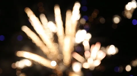 Fireworks light up the sky Stock Footage 53431351