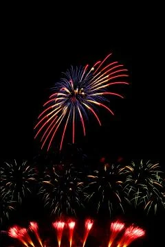 Fireworks light up the sky Stock Photos