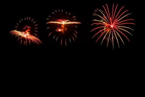 Fireworks light up the sky Stock Photos