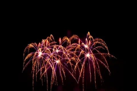 Fireworks light up the sky Stock Photos
