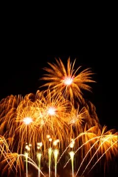 Fireworks light up the sky Stock Photos