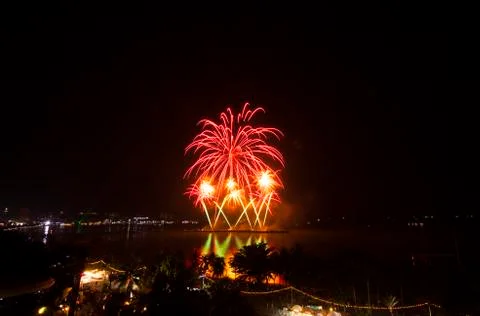 Fireworks light up the sky Stock Photos
