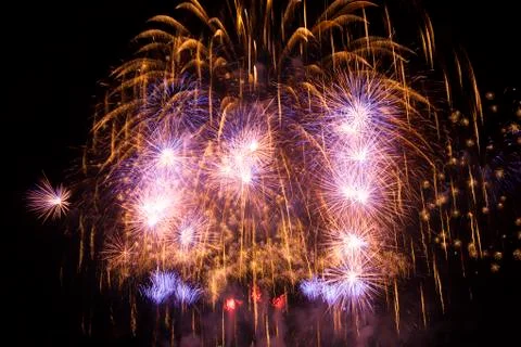 Fireworks light up the sky Stock Photos