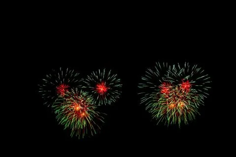 Fireworks light up the sky Foto stock
