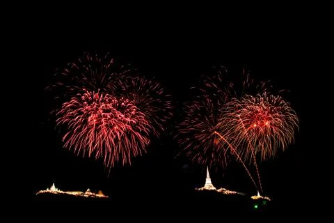 Fireworks light up the sky Stock Photos