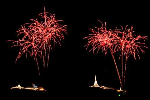 Fireworks light up the sky Stock Photos