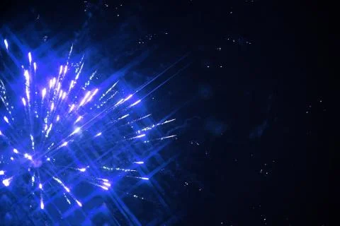 Fireworks light in sky 스톡 사진