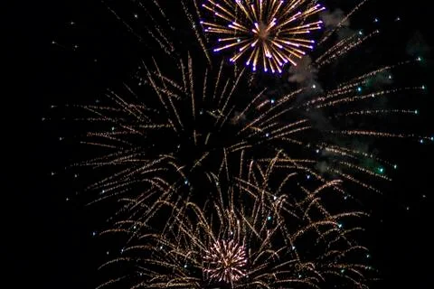 Fireworks light up the sky Stock Photos