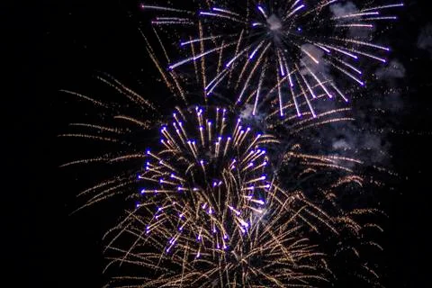 Fireworks light up the sky Stock Photos