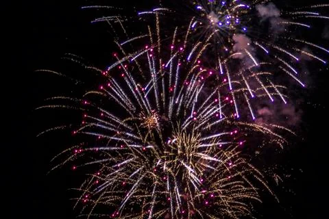 Fireworks light up the sky Stock Photos
