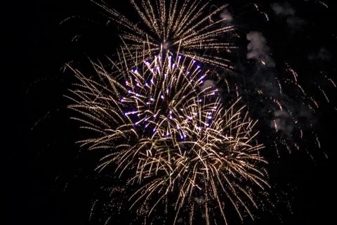 Fireworks light up the sky Stock Photos