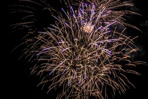 Fireworks light up the sky Stock Photos