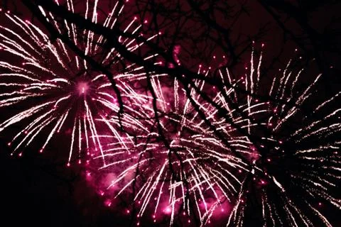 Fireworks light up the sky Stock Photos
