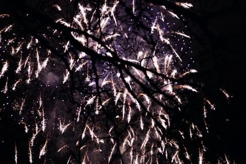 Fireworks light up the sky Stock Photos
