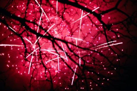 Fireworks light up the sky Stock Photos