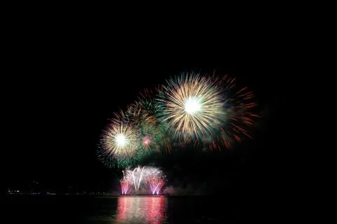 Fireworks light up the sky Foto stock