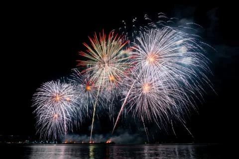 Fireworks light up the sky Stock Photos