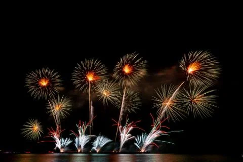 Fireworks light up the sky Stock Photos