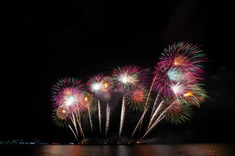 Fireworks light up the sky Stock Photos