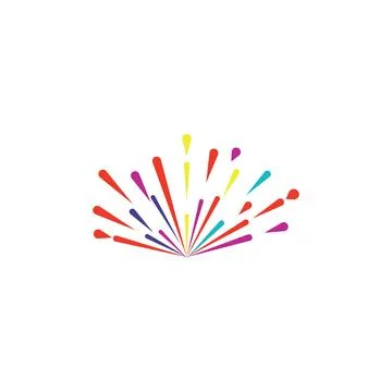 Fireworks Logo Template vector symbol 库存插图