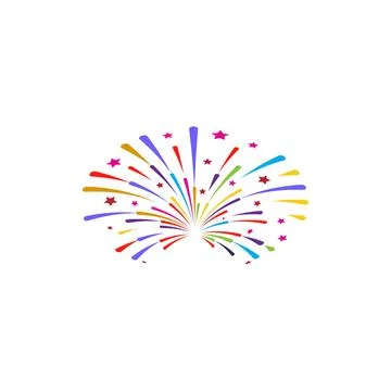 Fireworks Logo Template vector symbol Stock Illustration