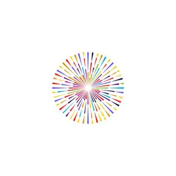 Fireworks Logo Template vector symbol 库存插图