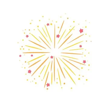 Fireworks logo vector template design Stock Illustration