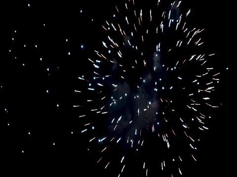 Fireworks, long shot Stock Footage 114918895