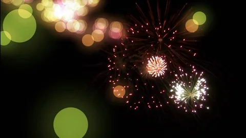 Fireworks Motion Graphics Animation Background Loop HD Stock Footage 94923190