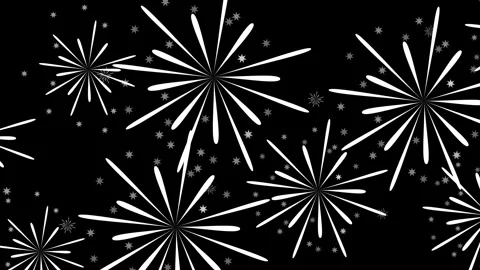 Fireworks motion graphics with Black screen background, Footage 4k Video an.. Stock Footage 259284740