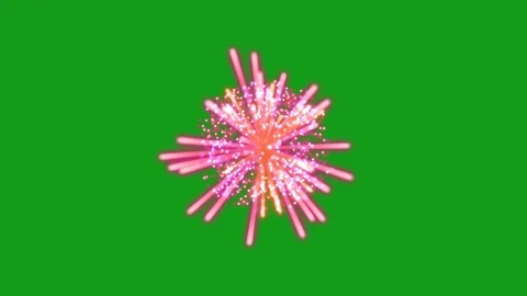 Fireworks motion graphics with green screen background Stock Footage 127234673