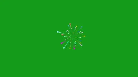 Fireworks motion graphics with green screen background Stock Footage 129752358