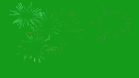 Fireworks motion graphics with green screen background Stock Footage 129752472