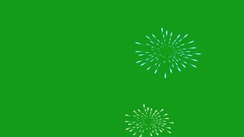 Fireworks motion graphics with green screen background Stock Footage 129752585