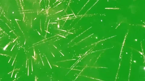 Fireworks motion graphics with green screen background Stock Footage 131419392