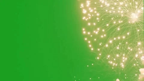 Fireworks motion graphics with green screen background Stock Footage 132412583