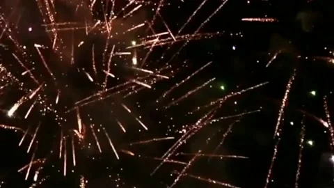 Fireworks motion graphics with night background Stock Footage 131980363