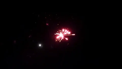 Fireworks in multi color Stock Footage 102051741