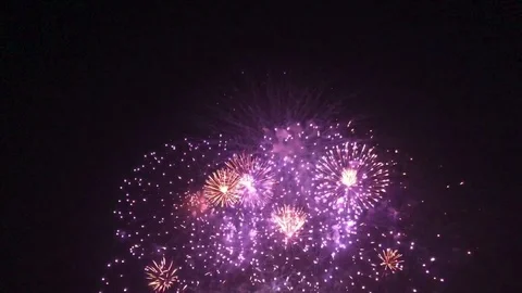 Fireworks multicolor Stock Footage 93161952