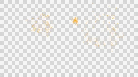Fireworks multiple blast with alpha channel Stock Footage 147087670