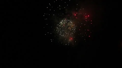 Fireworks with Negative Space Stock Footage 24567333