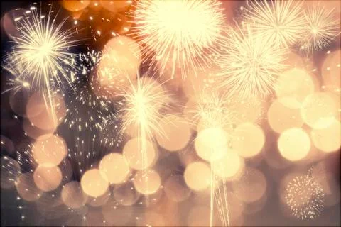 Fireworks at New Year Stock Photos