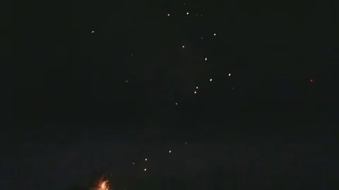 Fireworks - New Year's Celebration - clip 1 Stock Footage