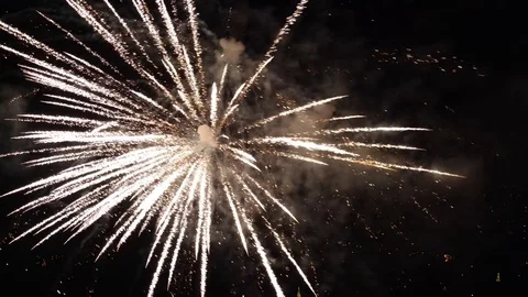 Fireworks on new year's eve Stock Footage 125036670